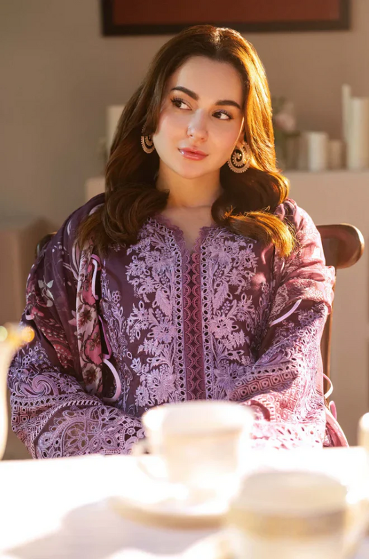 Jade - 3PC Unstitched Dhanak Embroidered Suit - UA151