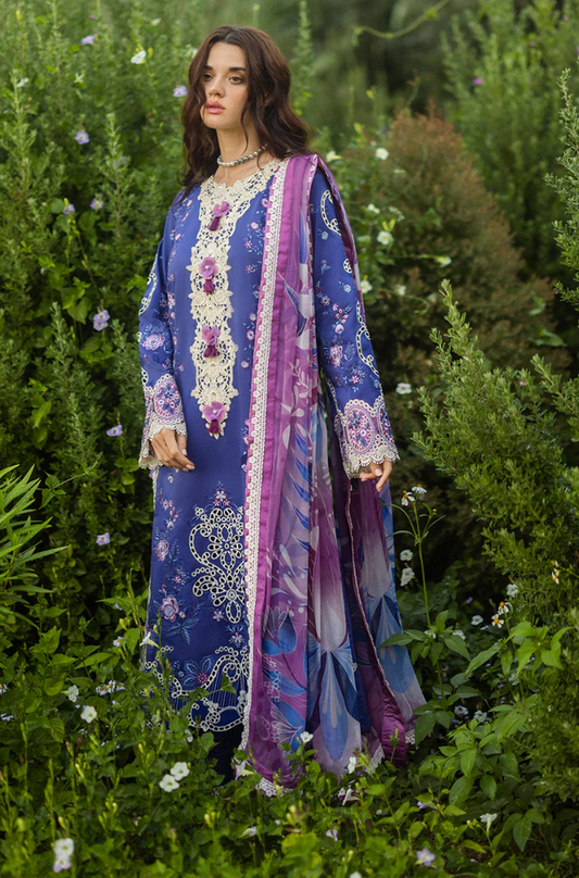 Mushq - 3PC Lawn Embroidered Suit (Unstitched) - UPFS0111