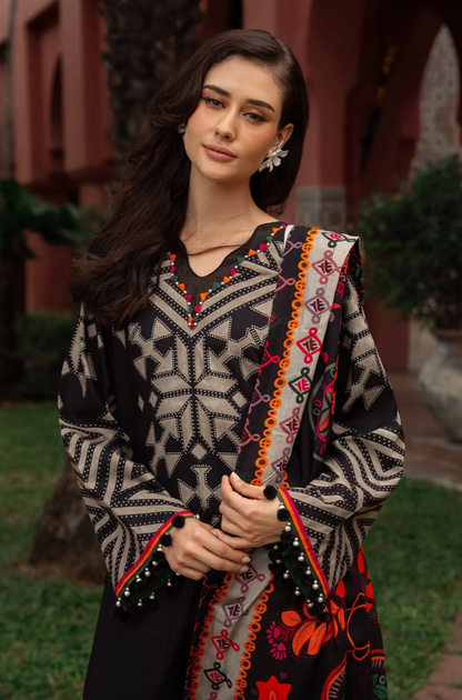 Charizma - 3PC Khaddar Digital Printed Suit (Unstitched) - UH299
