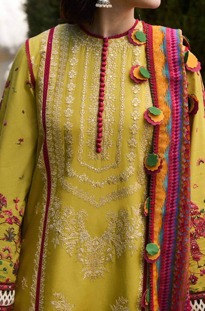 Hussain Rehar - 3PC Dhanak Embroidered Suit (Unstitched) - UH262