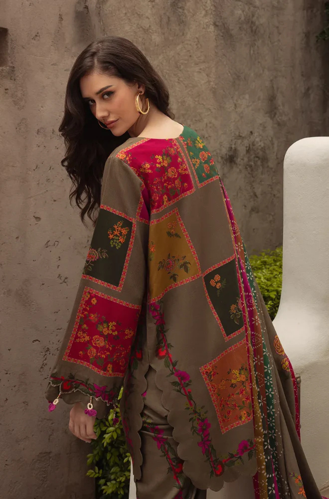 Charizma - 3PC Khaddar Digital Printed Suit (Unstitched) - UH301