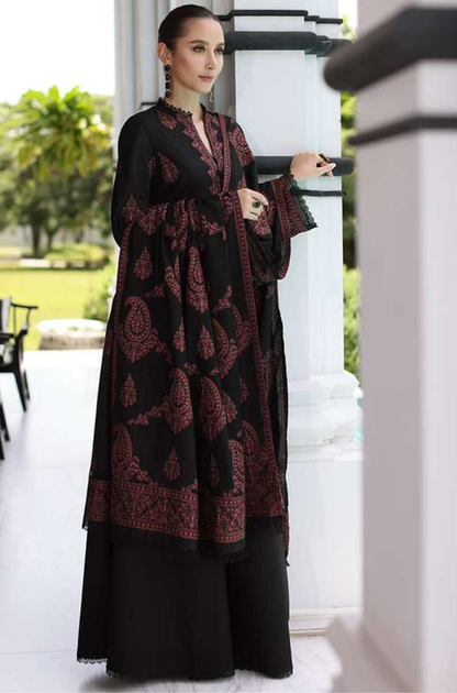 Bareeze - 3PC Unstitched Dhanak Embroidered Suit - UH240
