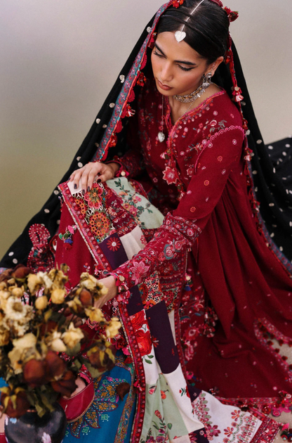 Hussain Rehar - 3PC Unstitched Lawn Embroidered Suit - UA241