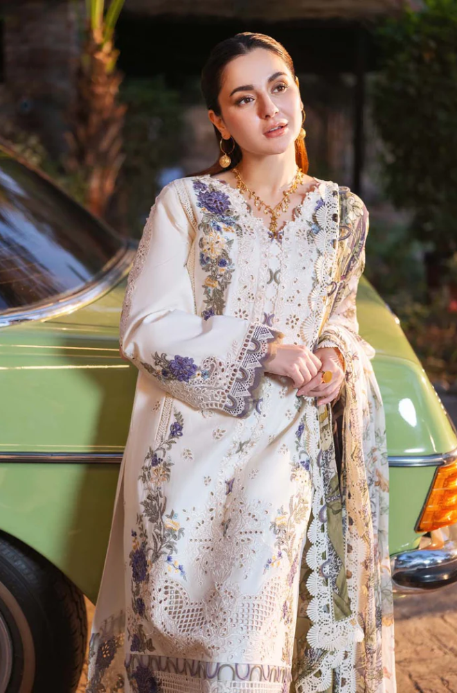 Jade - 3PC Unstitched Dhanak Embroidered Suit - US112