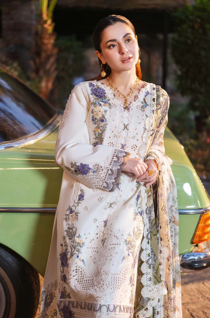 Jade - 3PC Unstitched Dhanak Embroidered Suit - US112