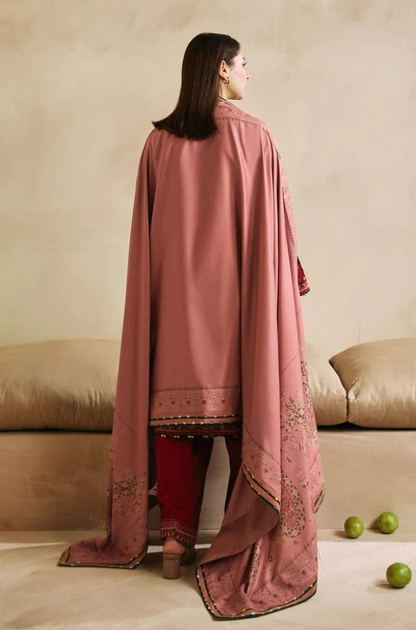 Zara Shahjahan - 3PC Unstitched Dhanak Embroidered Suit - US225