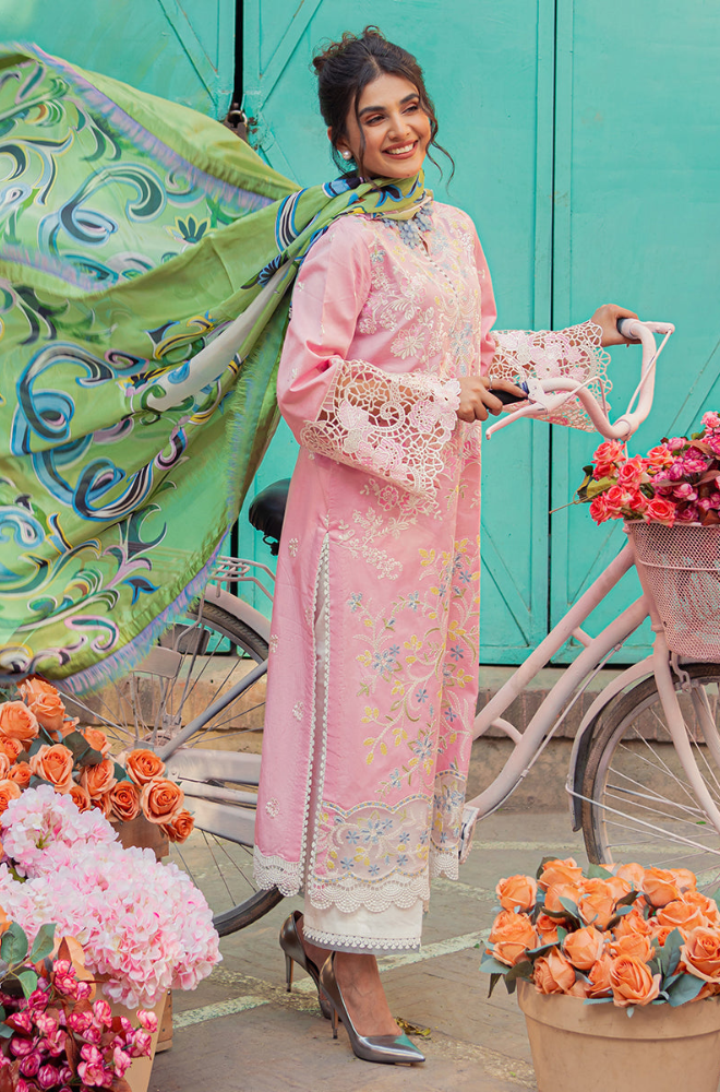 Mushq - 3PC Unstitched Lawn Embroidered Suit - UA270