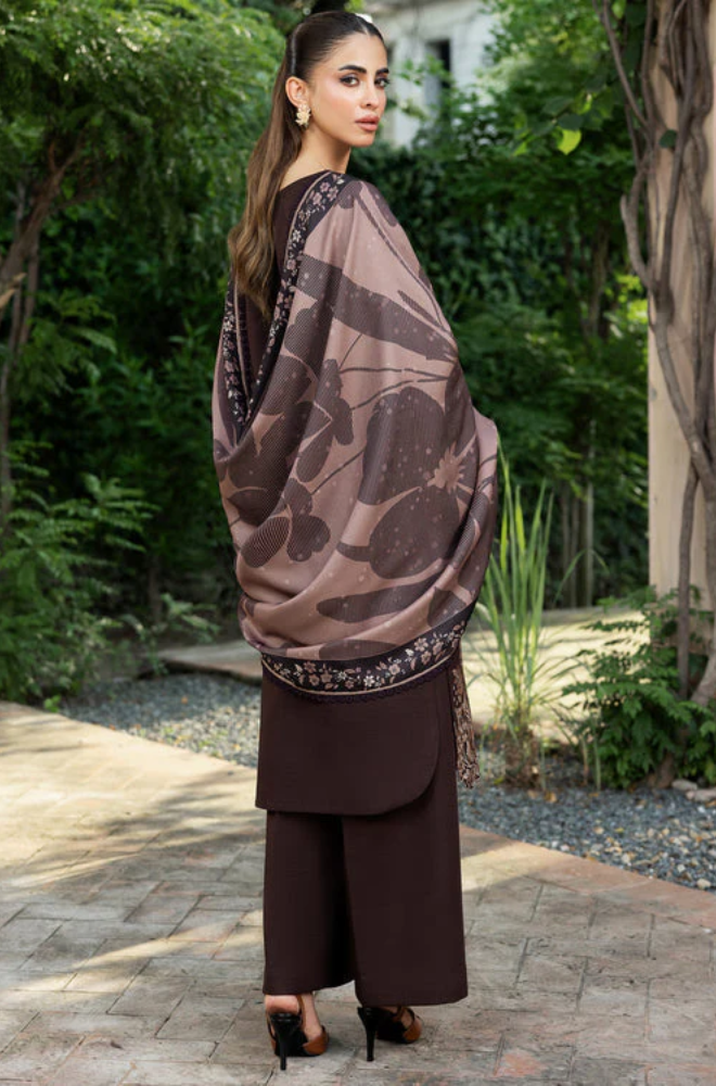 Farasha - 3PC Unstitched Dhanak Embroidered Suit - UH314