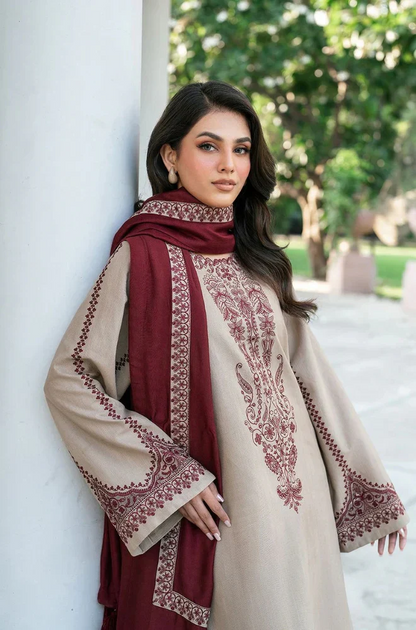 Baroque - 3 Piece Lawn Embroidered Suit (Unstitched) - UPF005