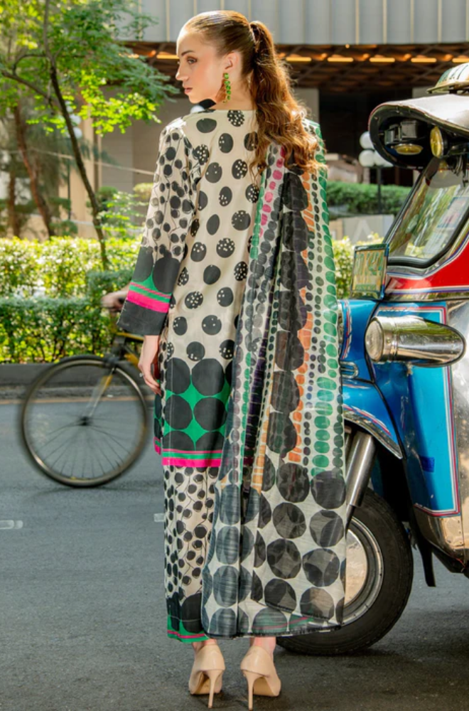 Ethnc- 3PC Lawn Digital Printed Suit (Unstitched) - UH0172