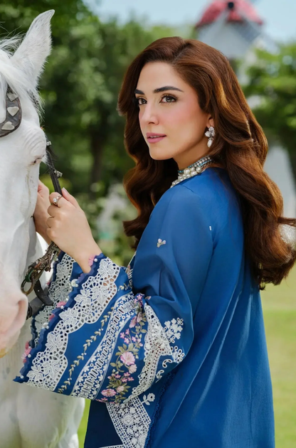 Elaf - 3PC Unstitched Lawn Embroidered Suit - UA252