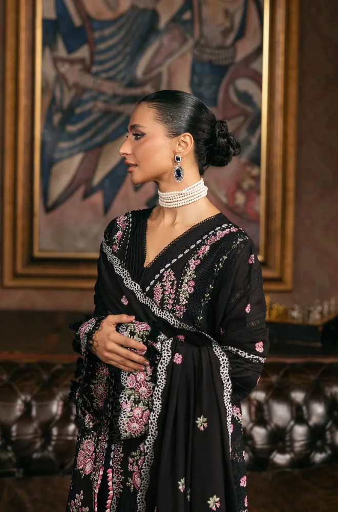 Elaf - 3PC Unstitched Lawn Embroidered Suit - UA243