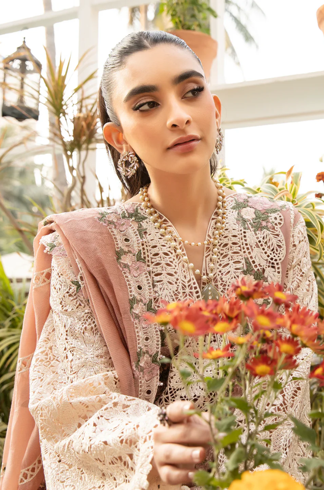 imrozia - 3PC Unstitched Lawn Embroidered Suit - UA268