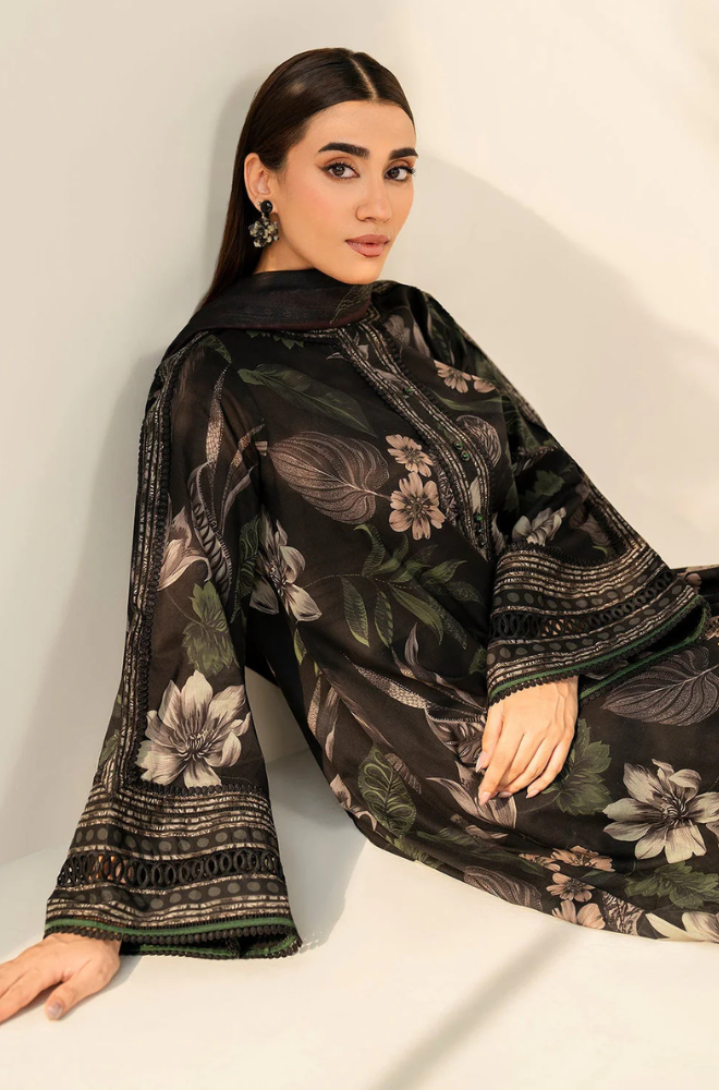 Baroque- 3PC Khaddar Digital Printed Suit (Unstitched) - UH307