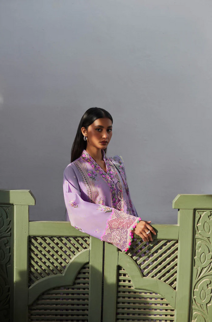 Ethnic  3PC Unstitched Dhanak Embroidered Suit - US137