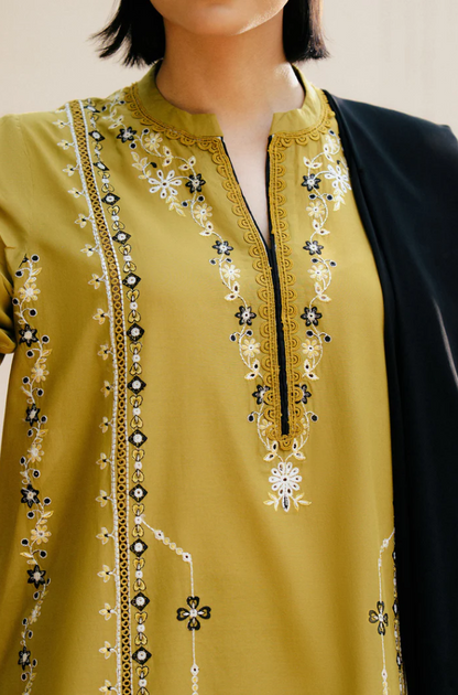 Coco by Zara Shahjahan- 3PC Unstitched Dhanak Embroidered Suit - US139