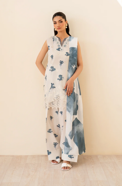 Iznik- 3PC Lawn Digital Printed Suit (Unstitched) - UPHB0177