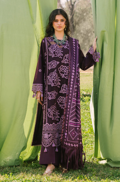 Mahnur - 3PC Unstitched Dhanak Embroidered Suit - US118