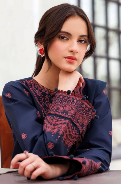 Jazmin - 3PC Unstitched Lawn Embroidered Suit - UA306