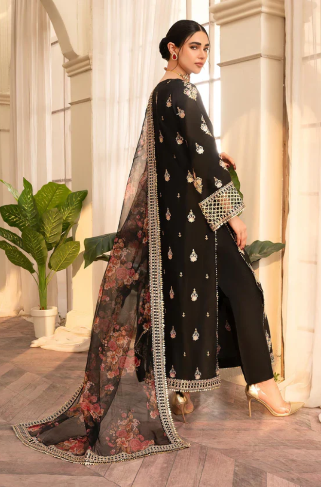 Nureh - 3PC Unstitched Lawn Embroidered Suit - UA275
