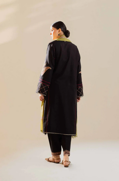 Zara Shahjahan - 3PC Unstitched Dhanak Embroidered Suit - US116
