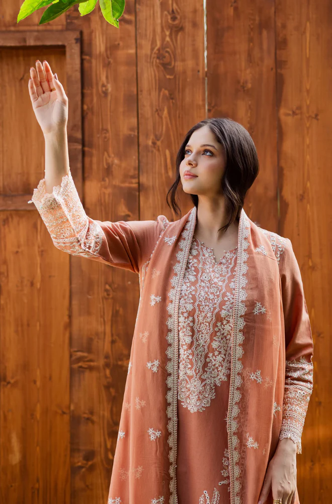 Batik - 3PC Unstitched Lawn Embroidered Suit - UA272