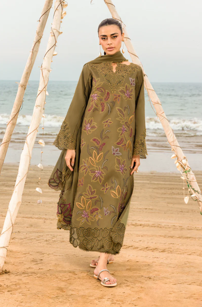 Rang Rasiya - 3PC Unstitched Lawn Embroidered Suit - UA260