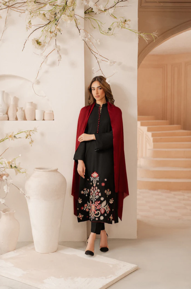 Sobia Nazir - 3PC Unstitched Dhanak Embroidered Suit - US122
