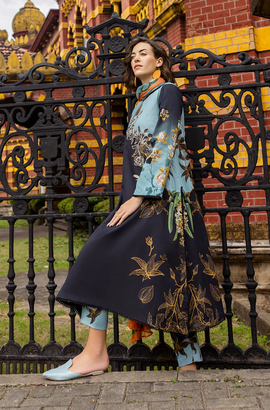 Ethnic - 3PC Lawn Digital Printed Suit (Unstitched) - UPHB0146
