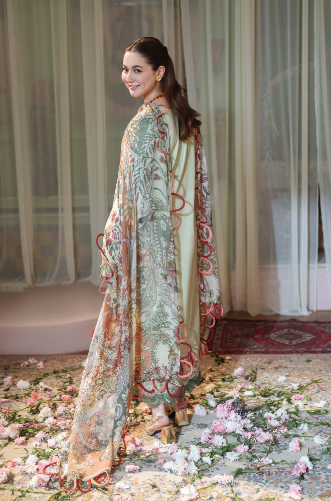 Jade  - 3PC Unstitched Dhanak Embroidered Suit - US141