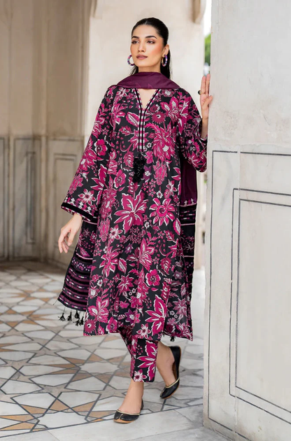 Baroque - 3PC Khaddar Digital Printed Suit (Unstitched) - UH297