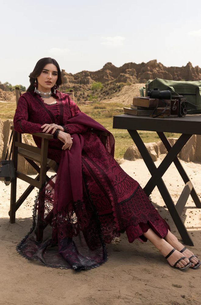 Rang Rasiya - 3PC Unstitched Lawn Embroidered Suit - UA262