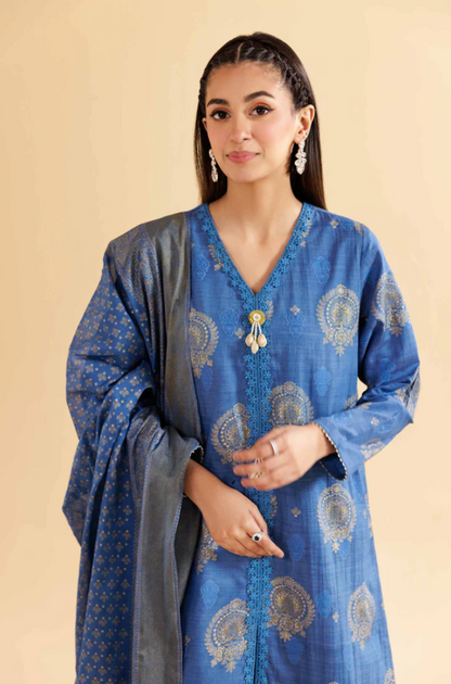 Nishat- 3PC Lawn Digital Printed Suit (Unstitched) - UH0175