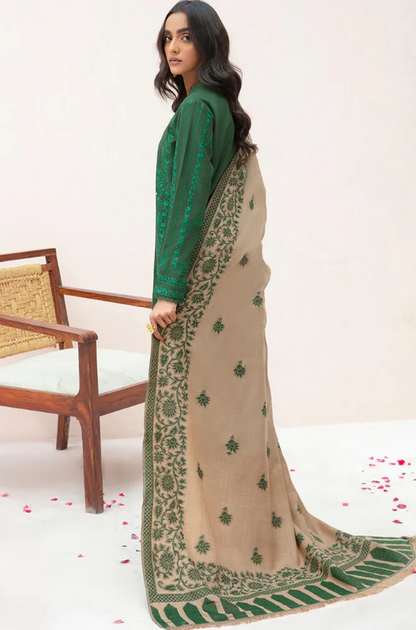 Sapphire - Winter 3PC Dhanak Embroidered Suit UA148