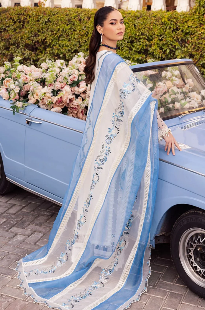 Qalamkar - 3 Piece Lawn Embroidered Suit (Unstitched) - UA261