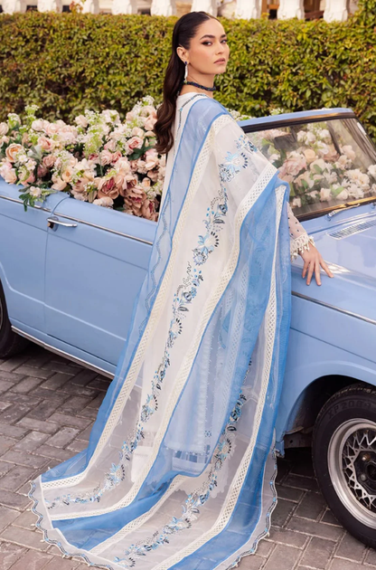 Qalamkar - 3 Piece Lawn Embroidered Suit (Unstitched) - UA261