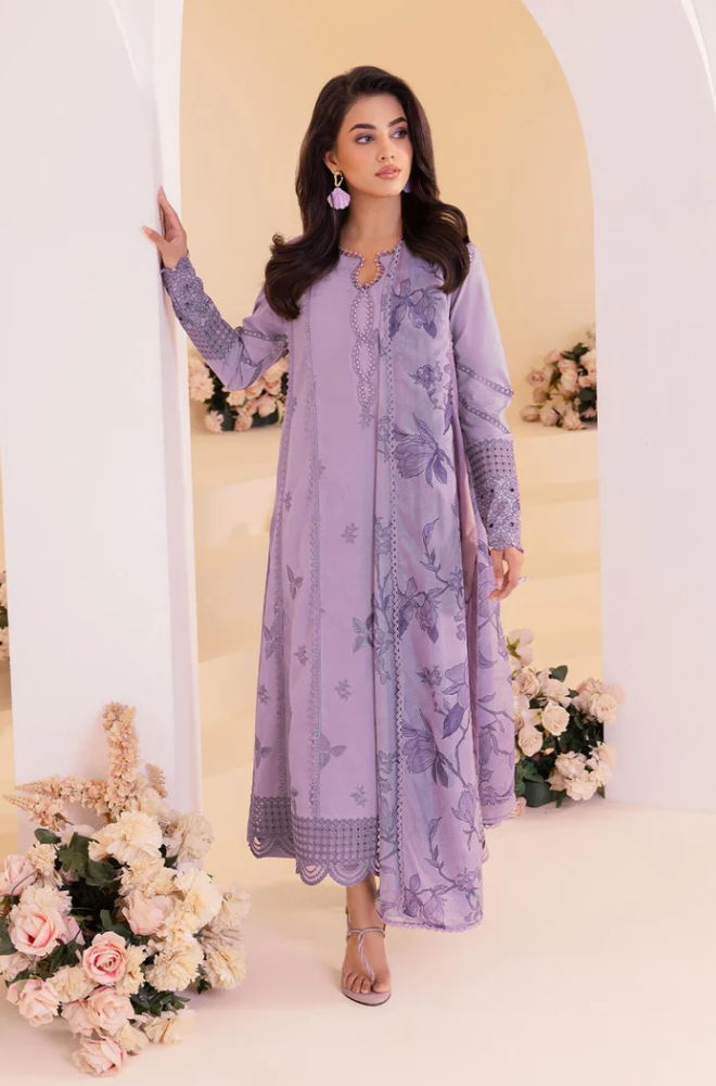 Iznik - 3PC Unstitched Dhanak Embroidered Suit - US150