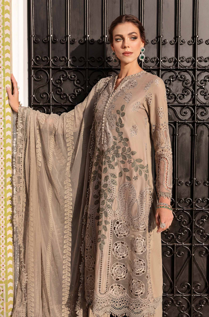 Maria.B - 3PC Lawn Embroidered Suit (Unstitched) - UPJ0164