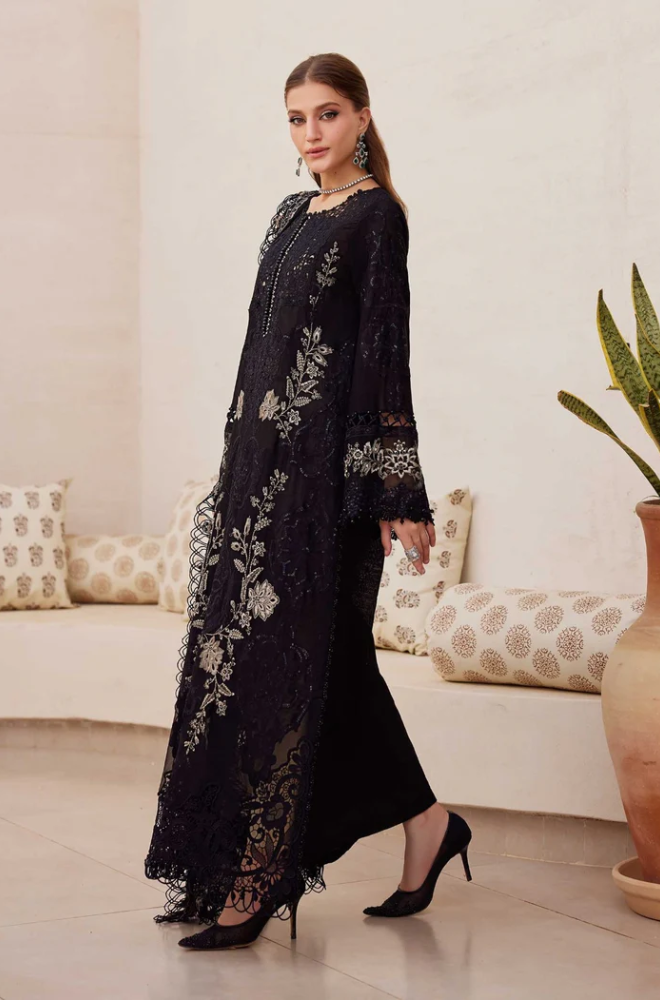 Maria.B - 3PC Unstitched Dhanak Embroidered Suit - US126