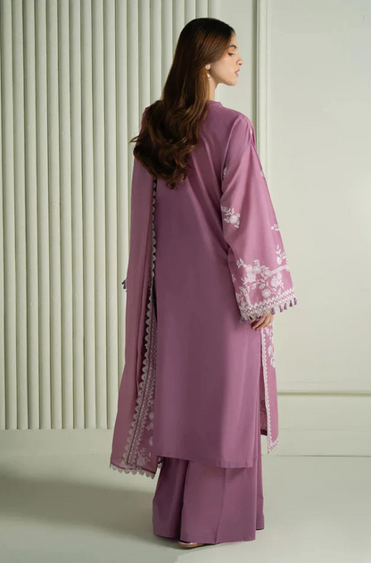 Cross Stitch - 3PC Dhanak Embroidered Suit (Unstitched) - UH218