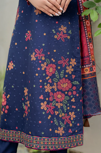 Jazmin - 3PC Dhanak Embroidered Suit (Unstitched) - US196