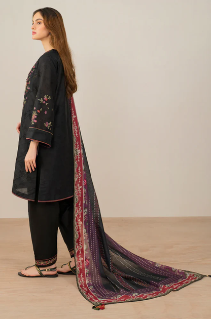 Jazmin - 3PC Unstitched Dhanak Embroidered Suit - UH250