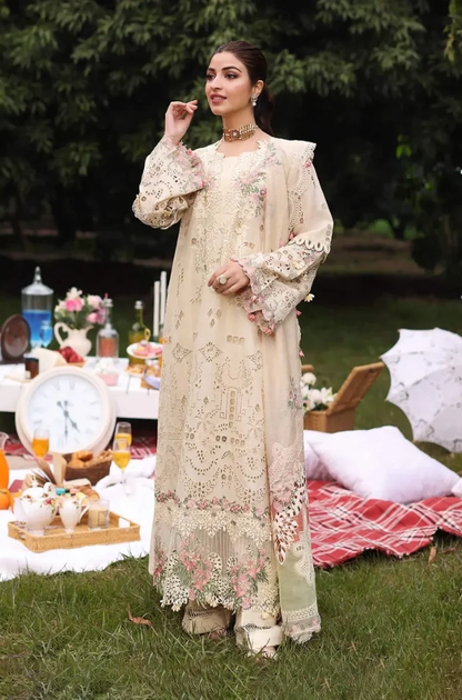 Kahf - 3PC Unstitched Lawn Embroidered Suit - UA300