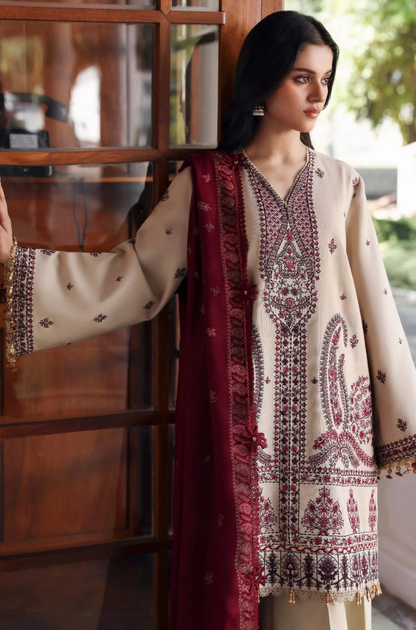 Republic - 3PC Unstitched Lawn Embroidered Suit - UA239