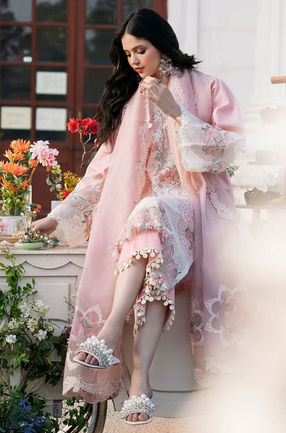 3 Piece - Embroidered Lawn Shirt (Unstitched)  - UPJ002