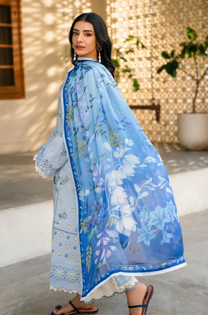 Roheenaz - 3PC Unstitched Dhanak Embroidered Suit - US100