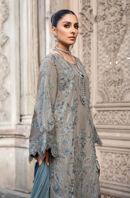 Bareeze - 3PC Dhanak Embroidered Suit (Unstitched) - UH188