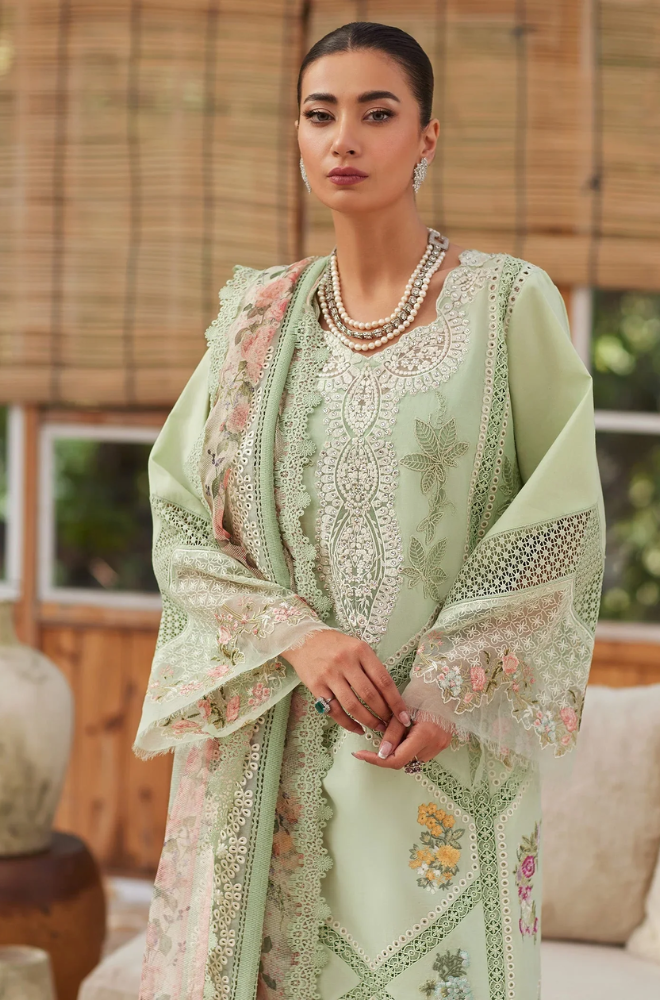 Crimson - 3PC Unstitched Lawn Embroidered Suit - UA259