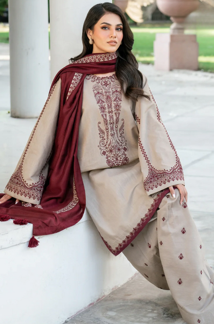 Baroque - 3 Piece Lawn Embroidered Suit (Unstitched) - UPF005