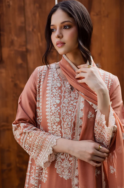 Batik - 3PC Unstitched Lawn Embroidered Suit - UA272